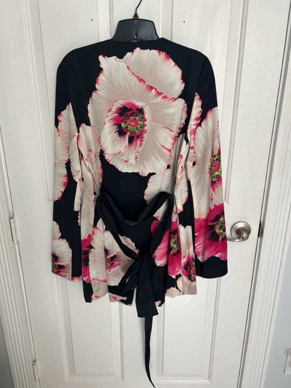 Dana Buchman Pink & Black Silky Floral Jacket - Picture 5 of 5